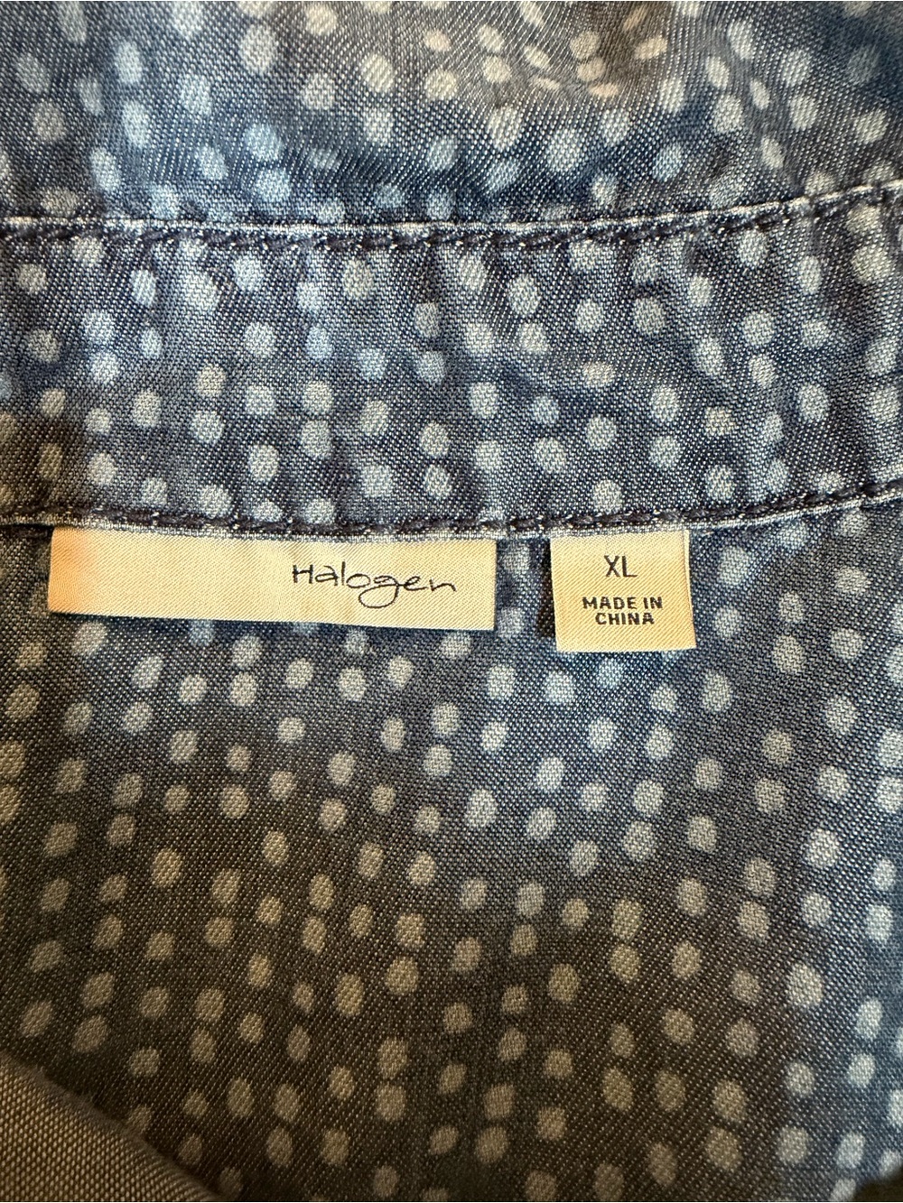 Halogen Blue Patterned Button-Front Shirt - Picture 5 of 6